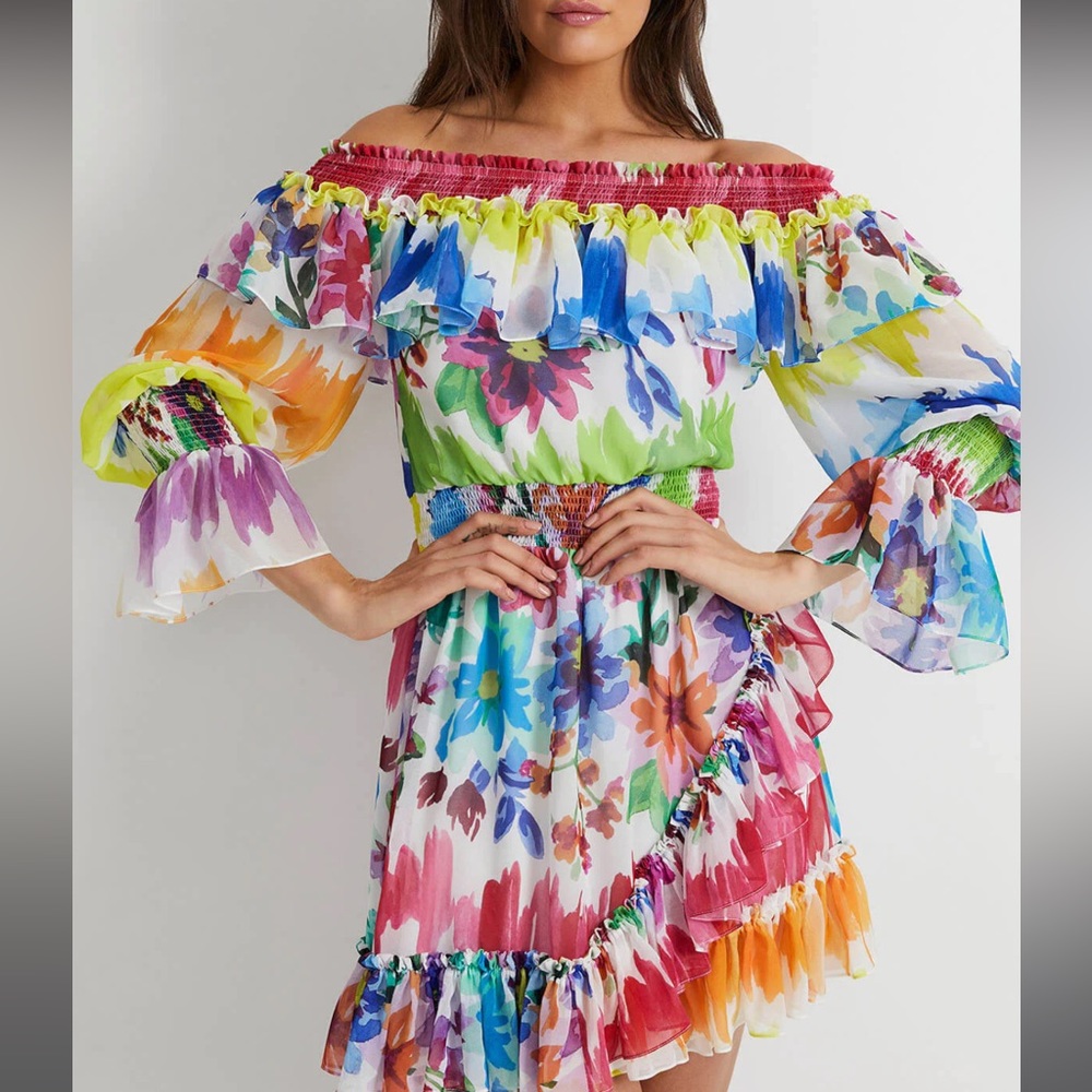 Patbo Bloom Off The Shoulder Dress Size Small